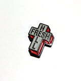 Fresh Hell Enamel pin - BRFC x SFBC - Grey/Red/Black
