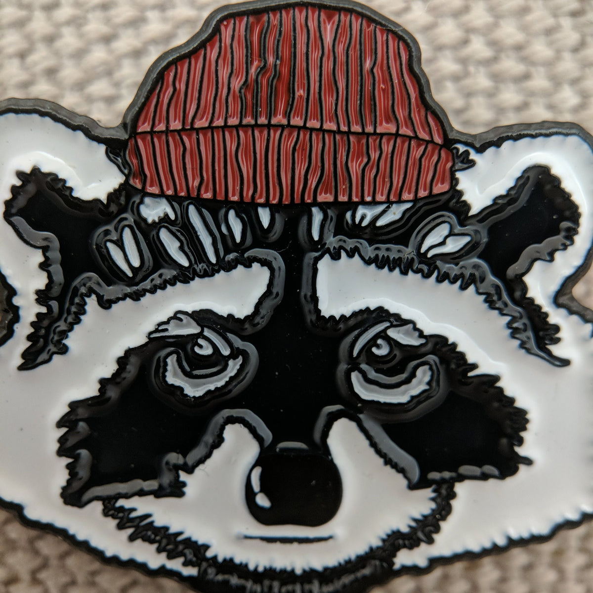 Raccoon in a toque - Enamel Pin - Trash Panda in a beanie – BRFC