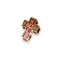 Fresh Hell Enamel pin - BRFC x SFBC - Gold/Red/Black - Holy Fire colourway
