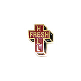 Fresh Hell Enamel pin - BRFC x SFBC - Gold/Red/Black - Holy Fire colourway